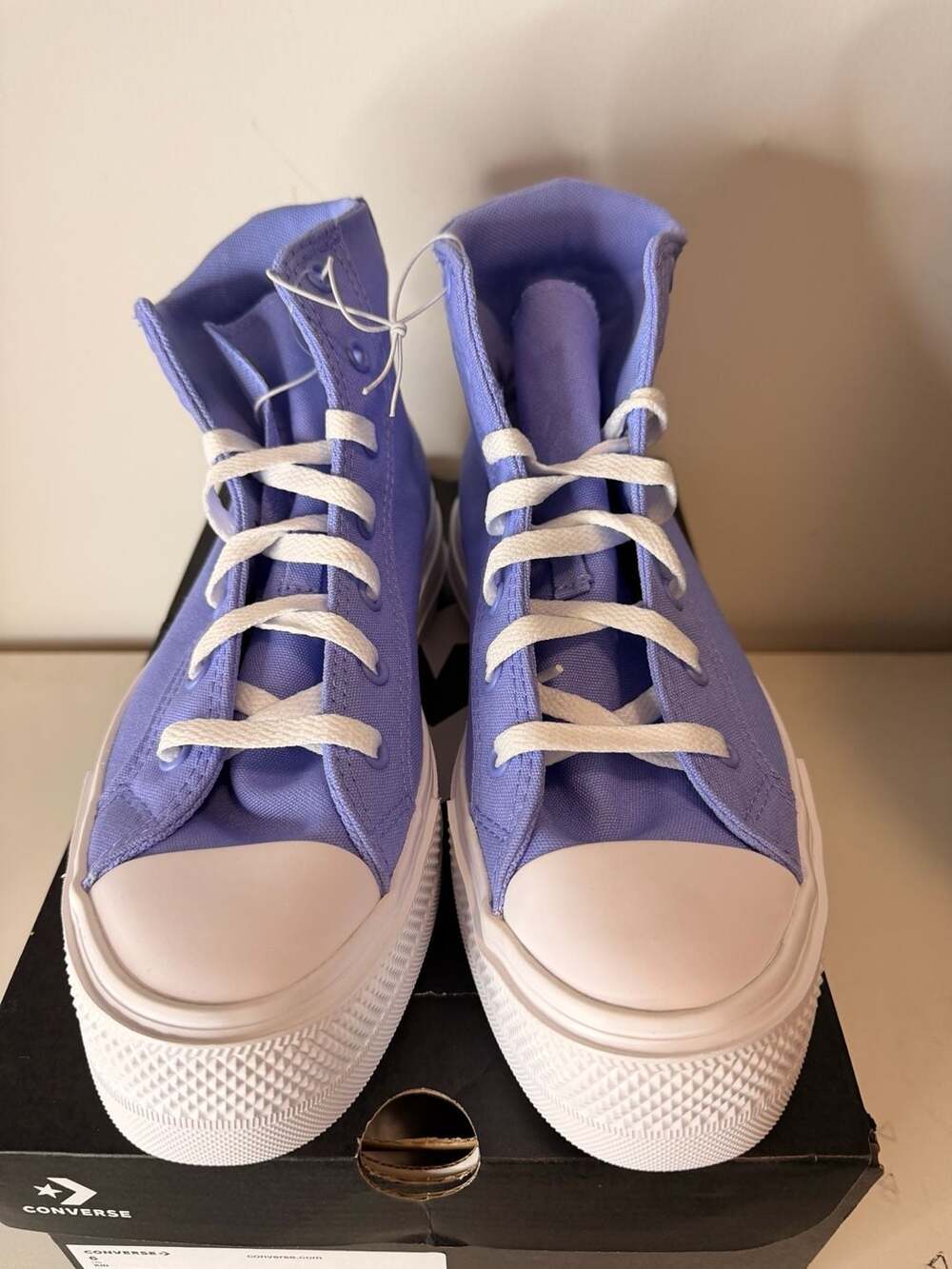 Converse Day One Platform Hi Size 6 Kid Very Peri Purple